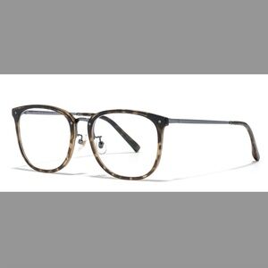 JINS Eyeglasses in Today Modern Combination 187 - Brown Tortoise